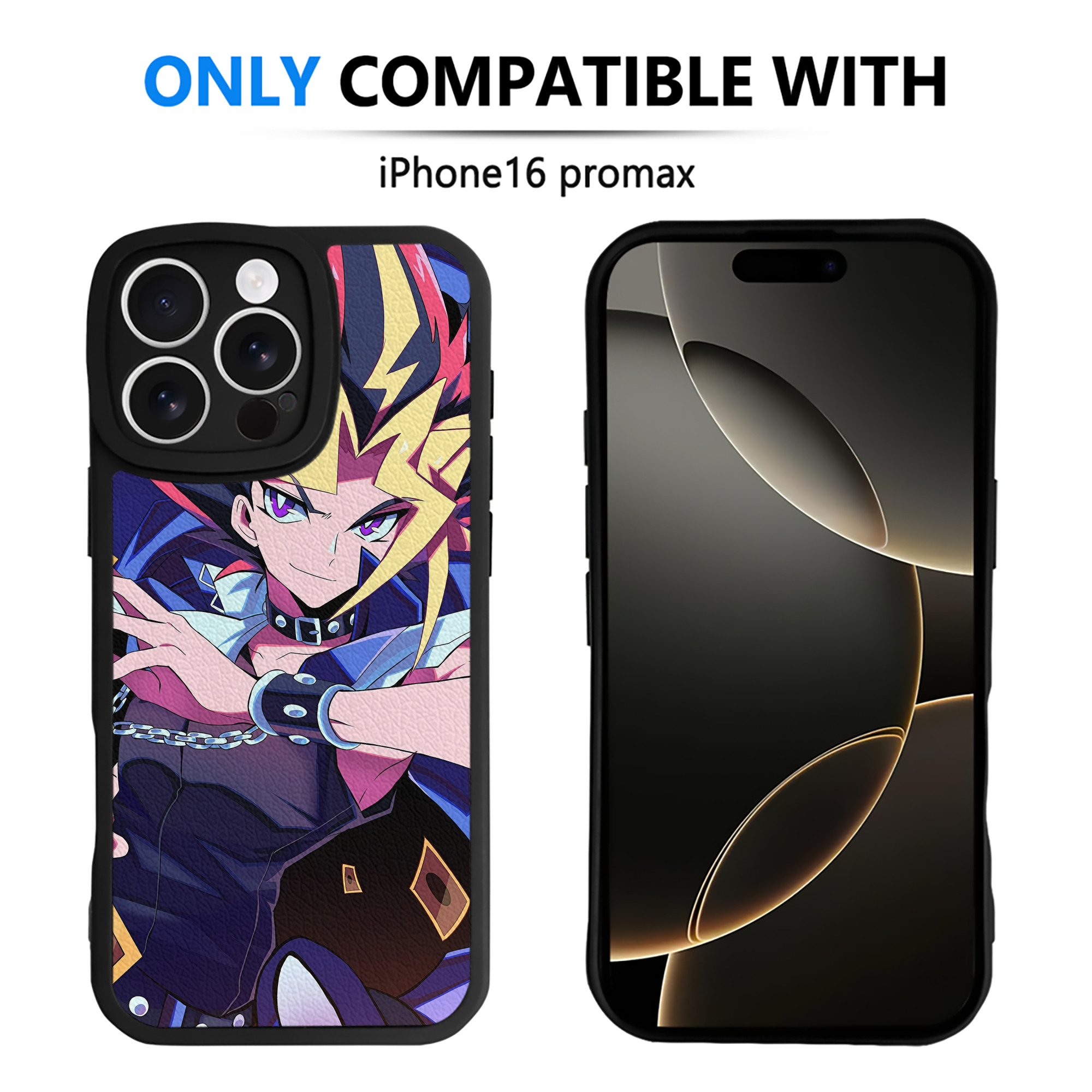 （画像用） 遊☆戯☆王 Yu-Gi-Oh! 【iPhone 16シリーズ対応】シリコンスマホケース（レザー調） 材質：シリコン